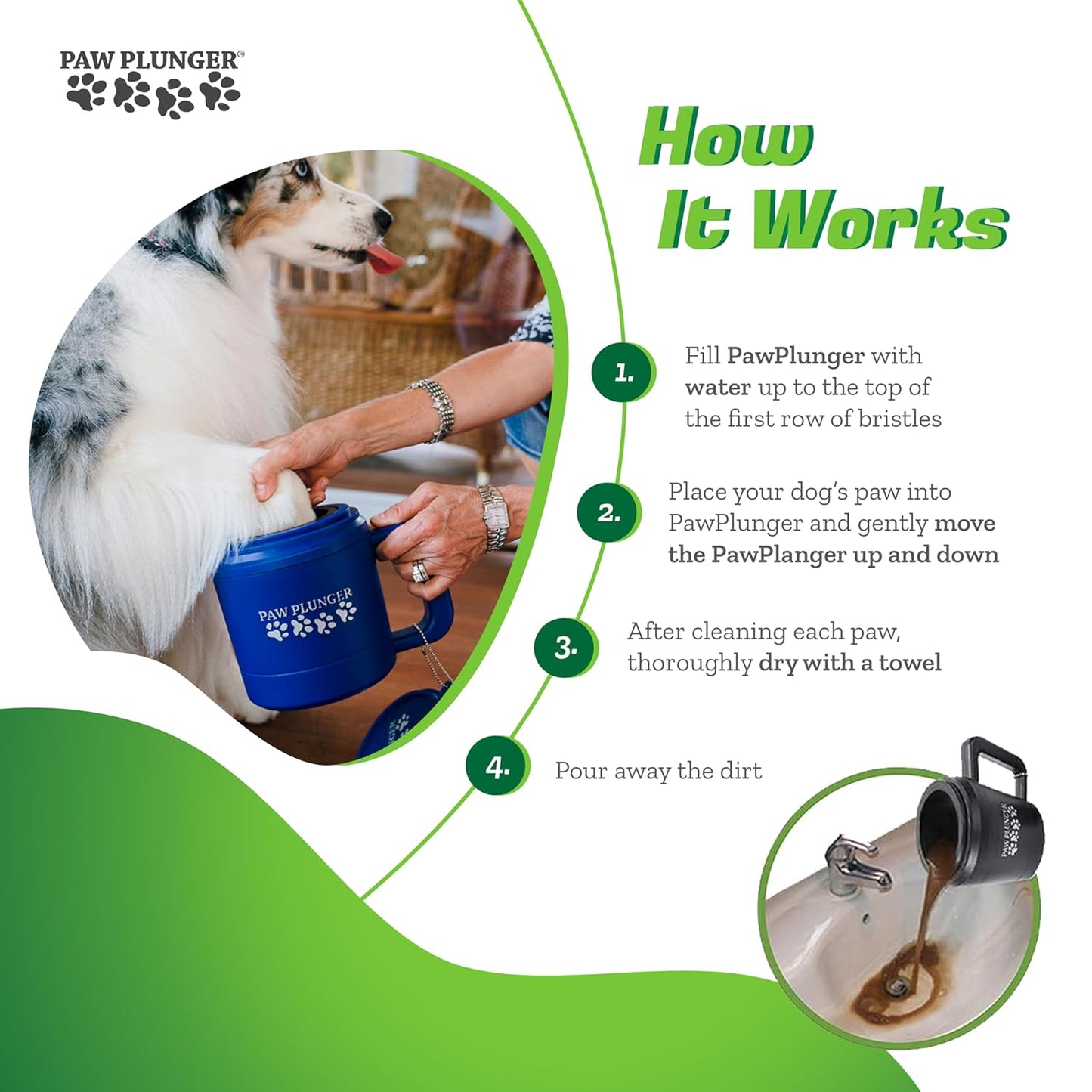 – Dog Paw Cleaner - Puppy Essentials - Portable Dirty Paw Washer - Ideal for Small Dogs - Pink